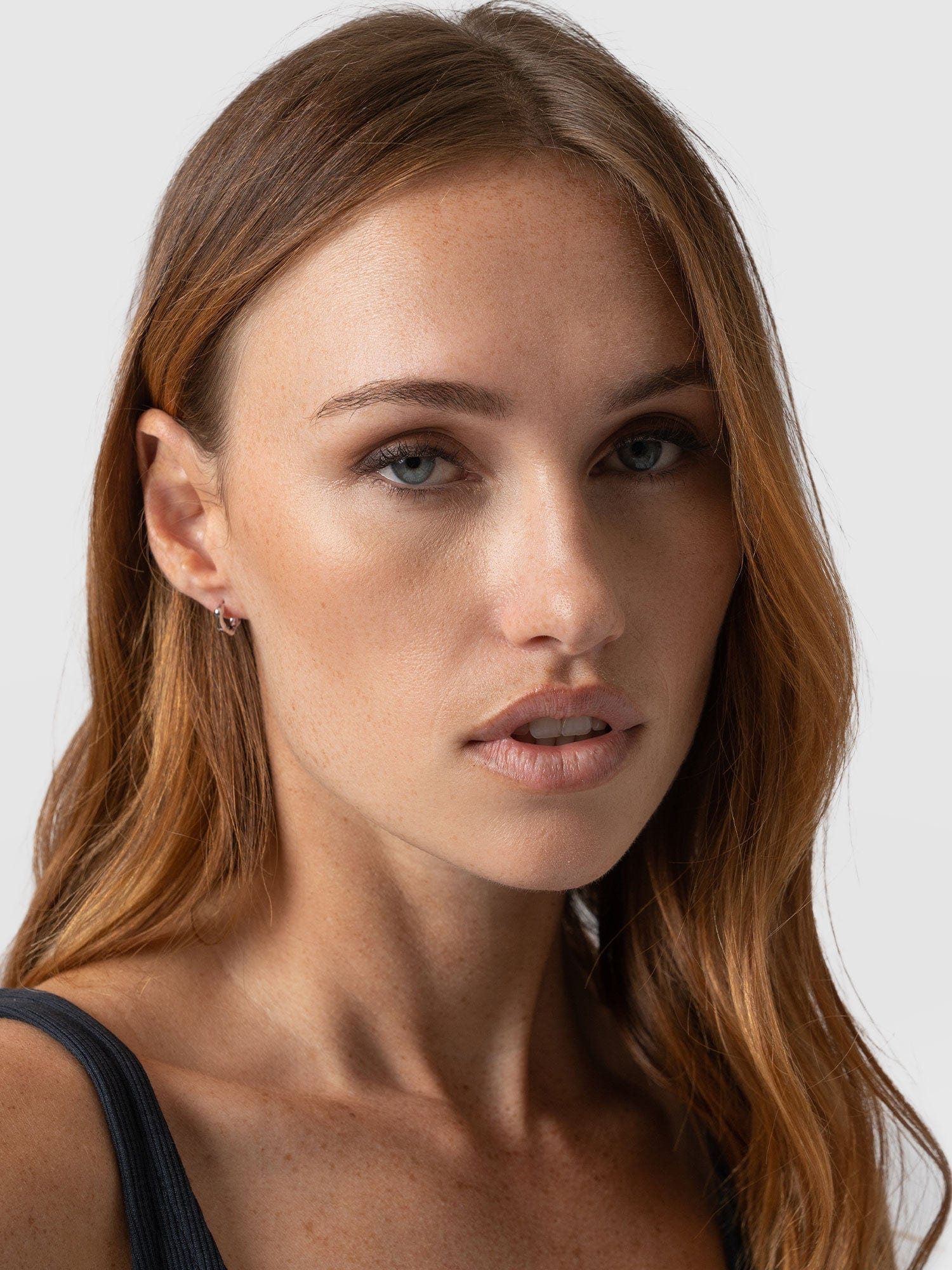 Bamboo Huggie Earrings Silver - Women's Jewellery | Saint + Sofia® USA